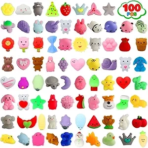 100 Squishies Mochi Jouets Fidget - Jouets Sensoriels pour Enfants