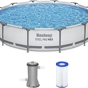 Piscine Hors Sol Bestway Steel Pro MAX 12' - Pompe Filtrante Incluse