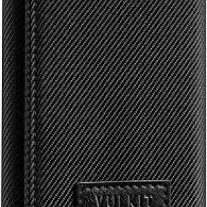 Portefeuille Homme Trifold VULKIT - Slim RFID, 3 Fenêtres ID