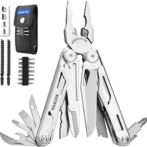 ROCKTOL Multitool 29-en-1 : Pince Multifonction Acier Inoxydable avec Lames Interchangeables