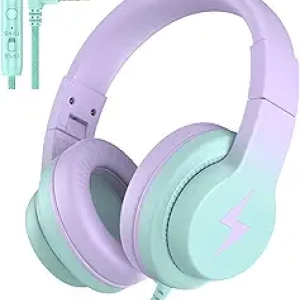 Casque Audio Enfant Filaire 85/94dB Protection Auditive - Pliable avec Microphone