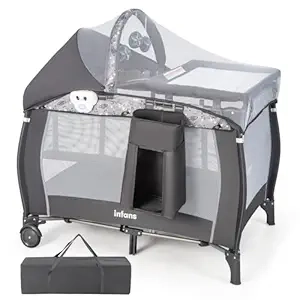 Parc bébé 4 en 1 portable INFANS - Lit, table à langer et canopy