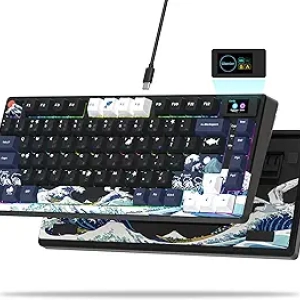 Clavier Mécanique Gaming Womier S-K80 75% - Écran Couleur, RGB Hot-Swappable