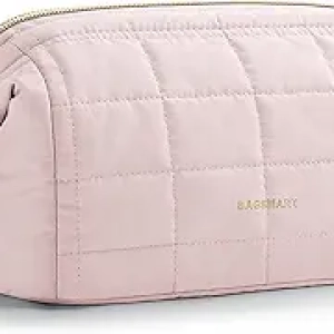 Trousse de Maquillage BAGSMART - Organisateur de Toilette Rose pour Voyage