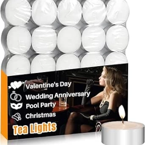 Bougies Chauffe-Plat 25 Pcs - Bougies Inodores Longue Durée pour Décoration & Ambiance
