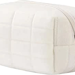 Petit Pochette Maquillage Carreaux Y2K - Sac à Cosmétiques Fluffy