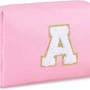 Trousse de Maquillage Personnalisée Preppy Rose - Pochette Cosmétique Waterproof