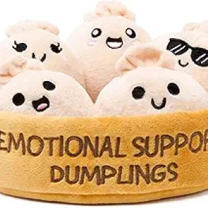 Dumplings Peluches Réconfortantes - Lot de 5 Jouets Mignons avec Panier