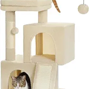 Arbre à Chat 30 Pouces PAWZ Road avec Dual Condos - Tour Griffoir pour Chats d'Intérieur