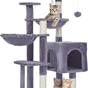 Arbre à Chat 39.4 Pouces Taoqimiao - Tour Chat avec 5 Griffoirs Sisal