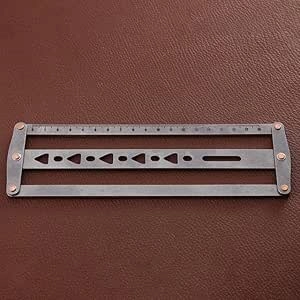Ceinture Cuir Pochoir Acier Inoxydable - Outil Positionnement Artisan