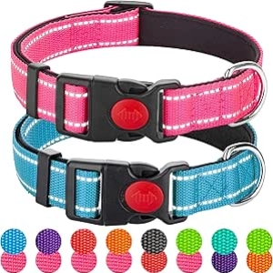 Collier pour Chien Réfléchissant 2 Pack - Sécurité Ajustable Toutes Races