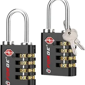 Cadenas TSA Forge Dual-Opening - Clé et Combinaison (Pack de 2)
