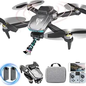 Drone 4K FPV Pliable avec Caméra - Batterie 40min, Moteur Brushless & Sac de Transport