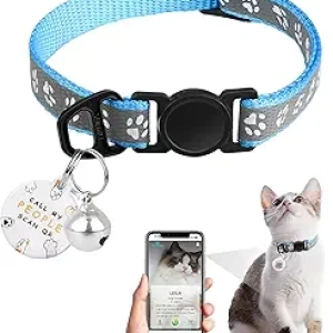 Collier Chat Sécurisé avec Code QR - Réfléchissant et Personnalisé