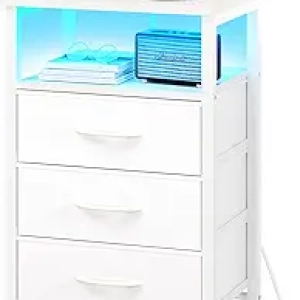 Table de Nuit LED RGB avec Station de Charge USB - Yoobure