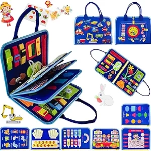 Tableau d'Activités Montessori pour Enfant - Jouet Éducatif 8 en 1