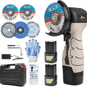 Meuleuse d'angle sans fil 19500rpm - Kit complet avec 2 batteries 16.8V