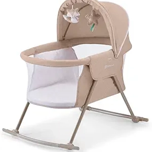 Kinderkraft LOVI Travel Bassinet - Lit bébé portable pliant avec moustiquaire