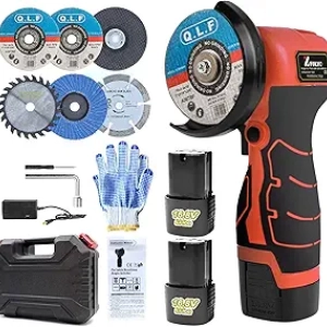 Meuleuse d'Angle Sans Fil 19500rpm - Kit Complet avec 2 Batteries 16.8V
