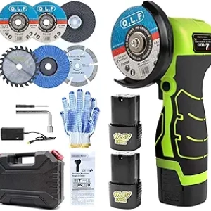 Meuleuse d'Angle Sans Fil 19500rpm - Kit Complet avec 2 Batteries 16.8V