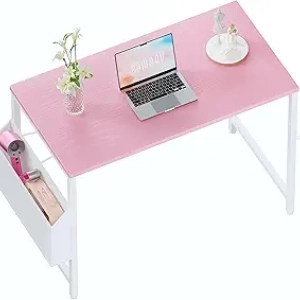 Petit Bureau Informatique 32 Pouces avec Rangement pour Petit Espace