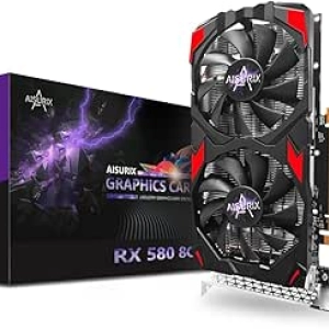 Carte Graphique AISURIX RX 580 8GB GDDR5 - GPU Gaming PC Haute Performance