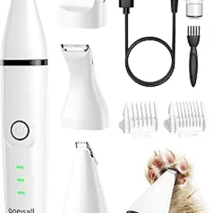 Tondeuse Chat Silencieuse 3 en 1 - Coupe-ongles et Rasoir Électrique sans Fil