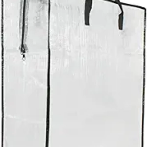 Sacs de Rangement Transparent avec Fermeture Éclair et Poignées - Organiseur de Placard