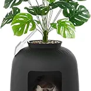 Bac à Litière Chat Caché Lifewit avec Plante - Design Discret