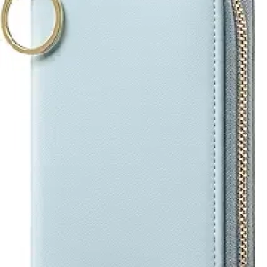 Portefeuille Femme Vulkitty Cuir RFID Blocking Compact Bleu
