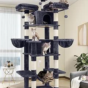 Tour pour Chat XXL 80 Pouces - Griffoir Sisal et Condos pour Chats Multiples
