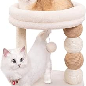 Arbre à Chat Compact avec Perchoir Douillet - Griffoir Sisal pour Chatons