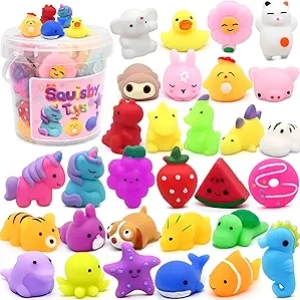 30 Pack Mochi Squishies - Jouets Anti-Stress Kawaii pour Enfants