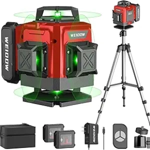 Laser Level 360° Auto-Nivelant 4D avec Trépied - WEIDDW