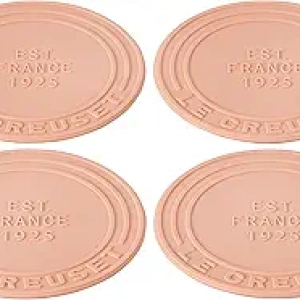 Dessous de verre silicone Le Creuset Pêche - Set de 4
