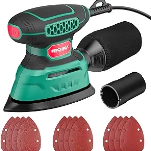 Ponceuse Électrique Détail HYCHIKA 13000 OPM - Sander Palm Compact avec Aspirateur