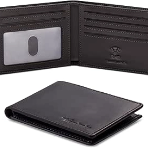 Portefeuille Homme Bifold Cuir Véritable RFID - Travelambo Crazy Horse