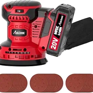 Ponceuse orbitale sans fil 20V AVID POWER - 6 vitesses + 30 abrasifs