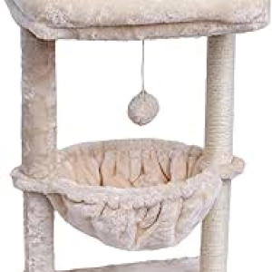 Arbre à Chat SYANDLVY - Tour Griffoir Compact pour Chatons avec Panier & Ballon