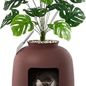 Bac à Litière Chat Caché Lifewit - Design Pot de Fleur avec Filtre Charbon