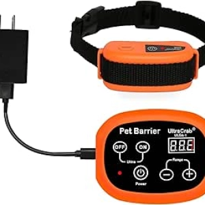 Barrière de confinement sans fil pour chien - Clôture électrique intérieure rechargeable