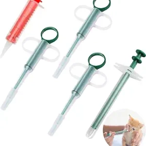 Distributeur de Comprimés pour Animaux - 5 Seringues pour Chats et Chiens