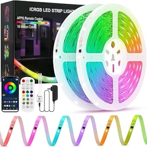 Ruban LED RGB 20m Chambre - Télécommande + App - Synchronisation Musique
