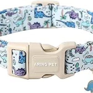 Collier Chien Dinosaure Ajustable - Petit et Moyen Chien