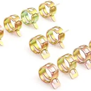 Attache Tuyau d'Arrosage 14mm Bronze - Lot de 10 Colliers à Ressort