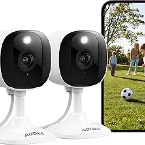 Caméra de Surveillance 2K Intérieur/Extérieur - Vision Nocturne Couleur, Alexa & Google Home