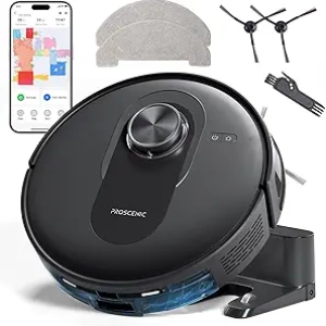 Proscenic Q8 Robot Aspirateur Laveur 6000Pa avec Lidar - WiFi/Alexa
