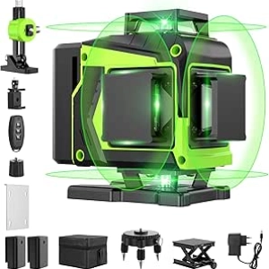 Niveau Laser 360° 16 Lignes - Laser Vert Automatique 4D Professionnel
