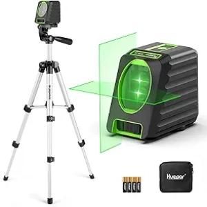 Niveau Laser Huepar 150° avec Trépied 65cm - Vert Croix, 150-197Ft